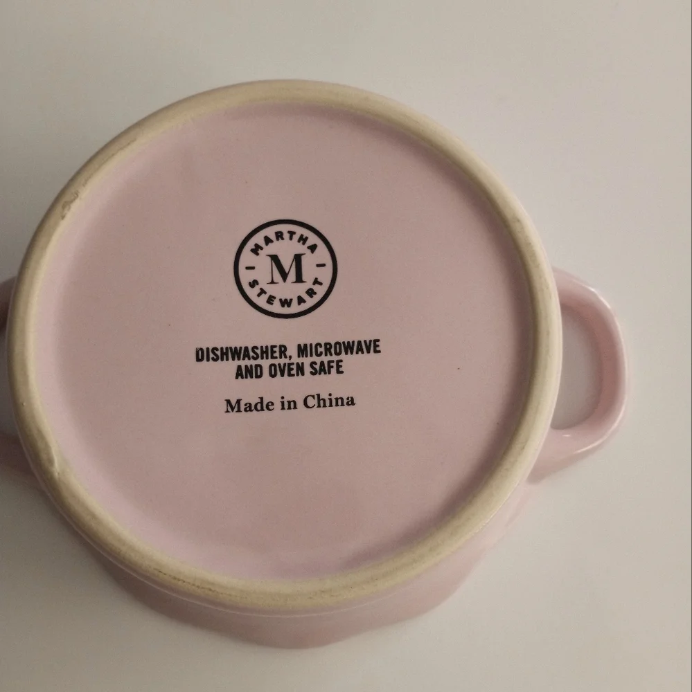 Martha Stewart Pink Stoneware 4 1/2